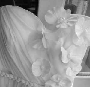 bustier avec fleurs robe de mariée